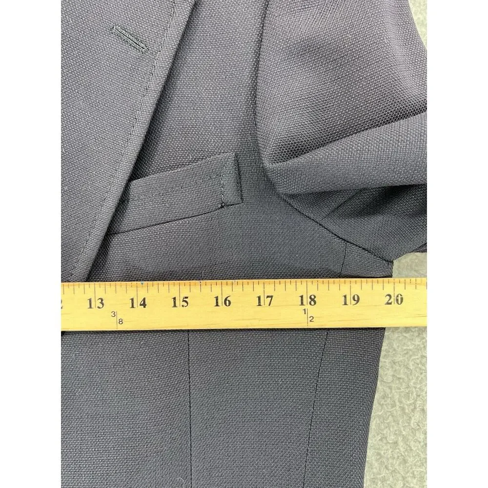 Hart Schaffner Marx Blazer 40R Jack Nicklaus Sports Coat Blue Knit Emblem‎ READ